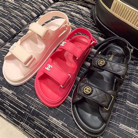 chanel dad sandals cream|chanel dad sandals 2020.